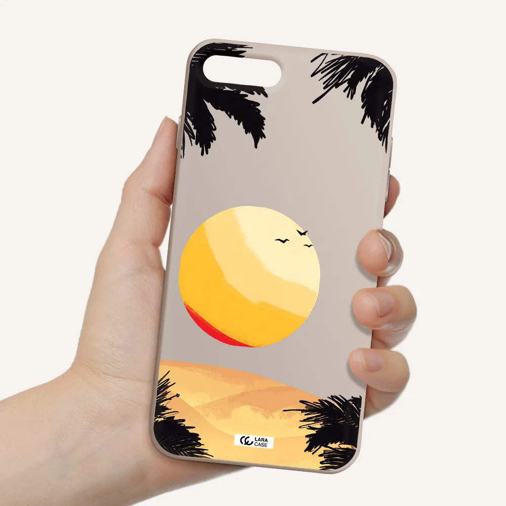 Sunset On The Beach Apple iPhone 7 plus Silicone Stone Case