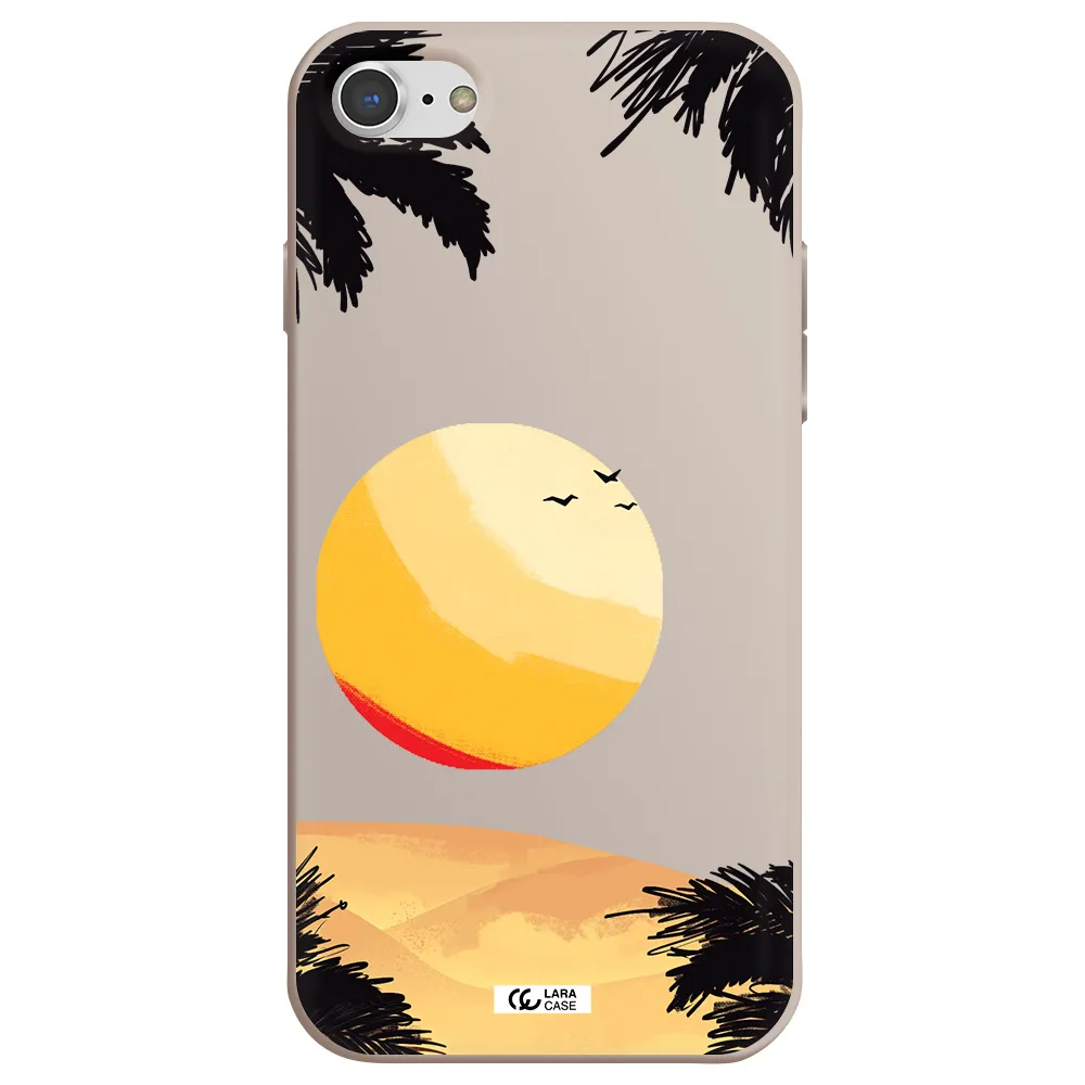 Sunset On The Beach Apple iPhone 7 Silicone Stone Case
