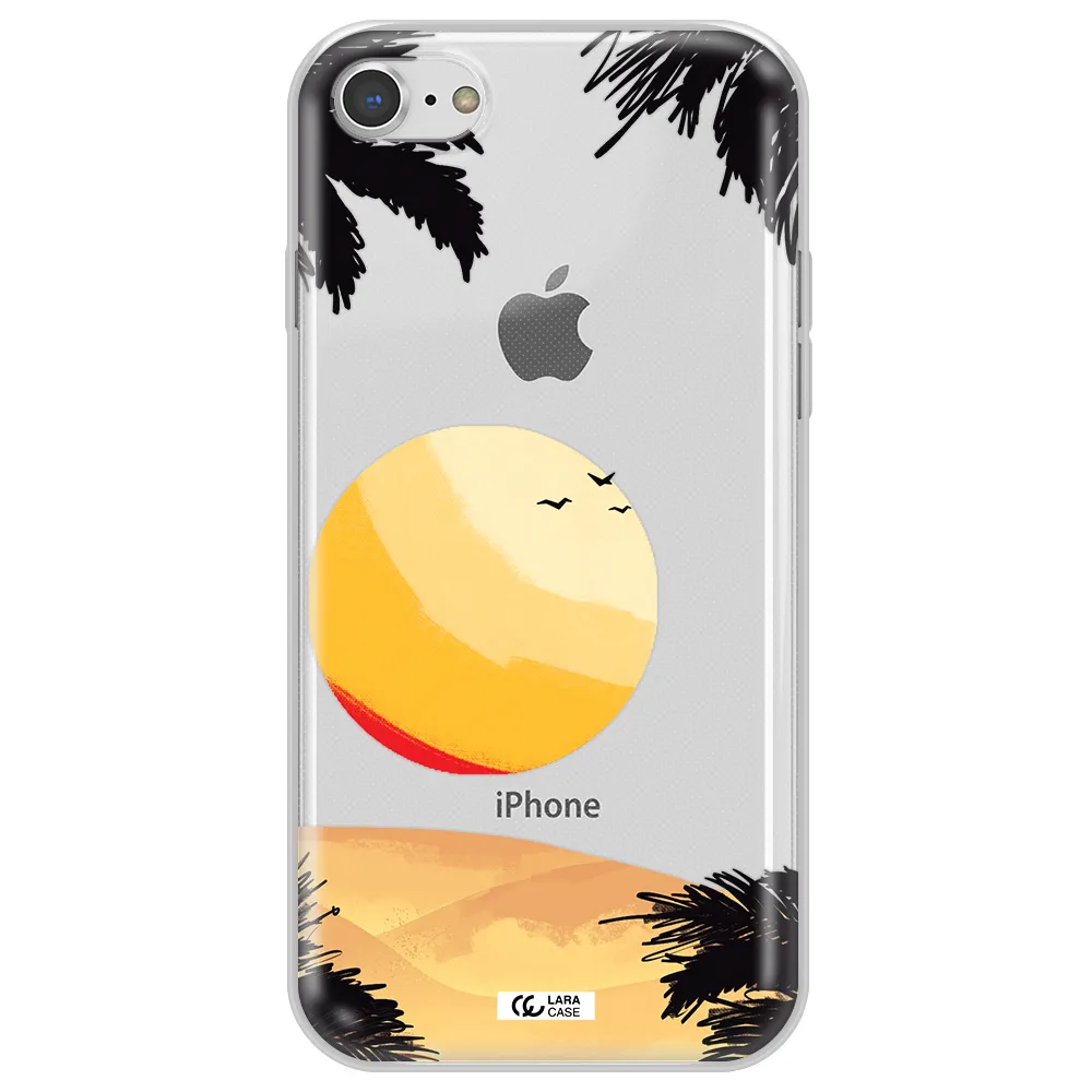 Sunset On The Beach Apple iPhone 8 Clear TPU Case