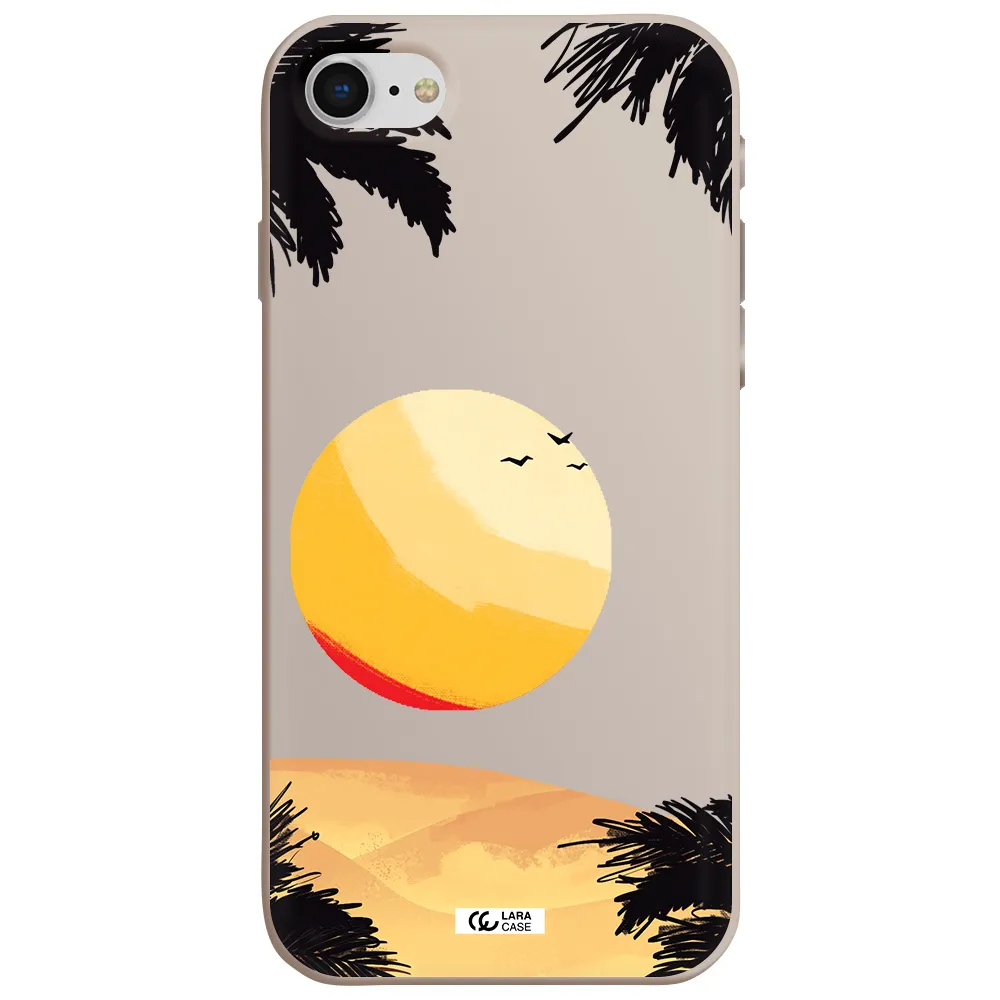 Sunset On The Beach Apple iPhone se 2020 Silicone Stone Case