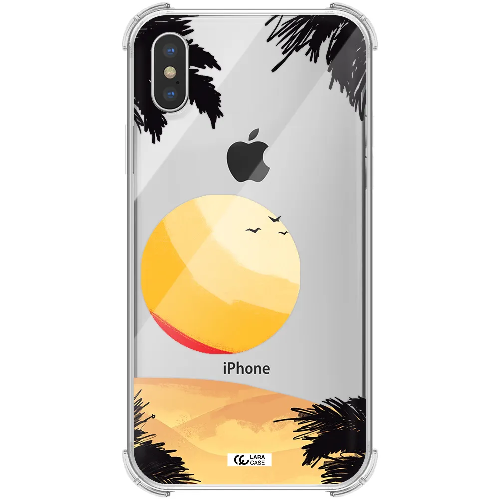 Sunset On The Beach Apple iPhone X Clear PC Case