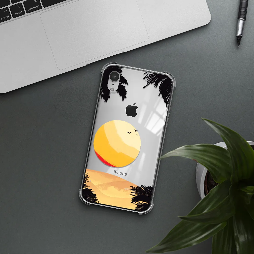 Sunset On The Beach Apple iPhone XR Clear PC Case