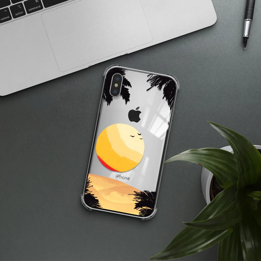Sunset On The Beach Apple iPhone XS Clear PC Case