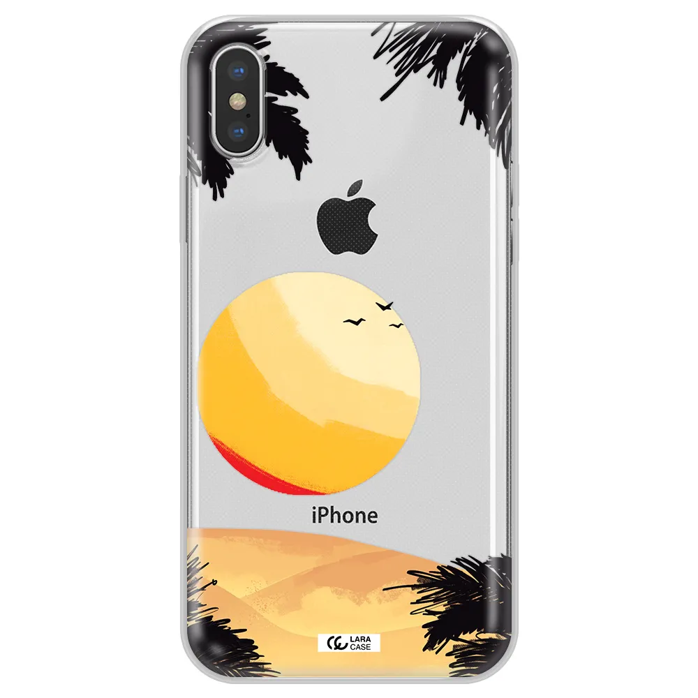 Sunset On The Beach Apple iPhone XS Clear TPU Case