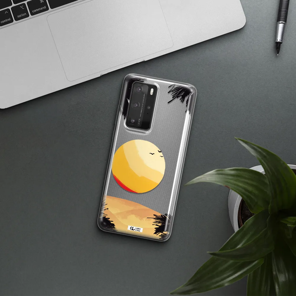 Sunset On The Beach Huawei P40 Pro Clear TPU Case