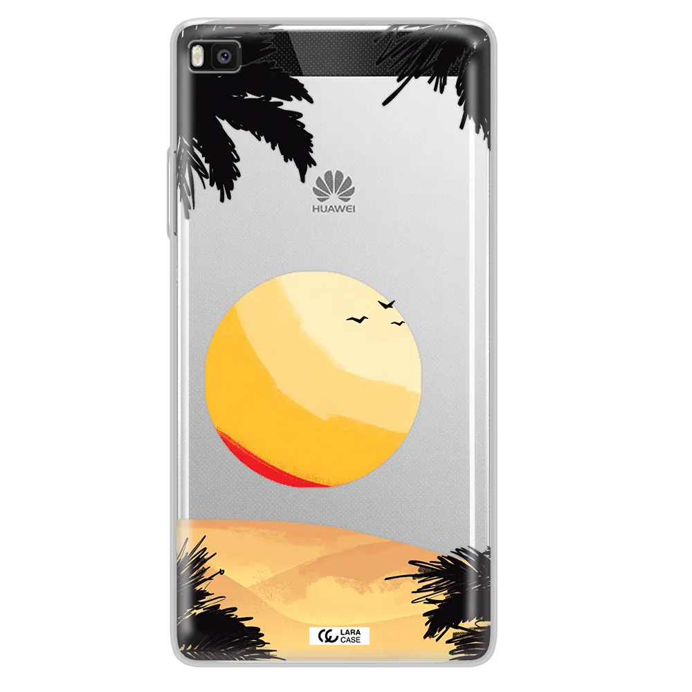Sunset On The Beach Huawei P8 Clear TPU Case