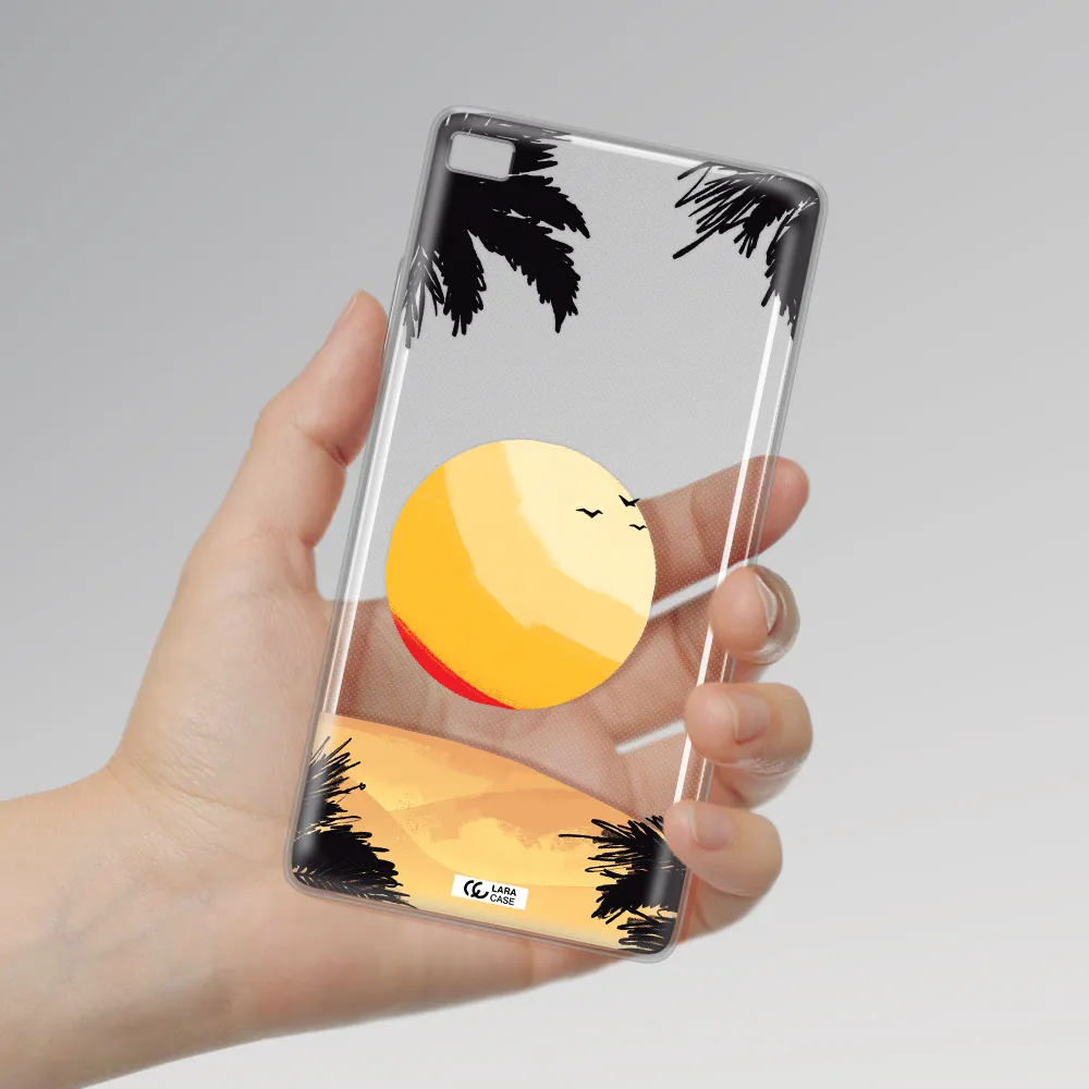 Sunset On The Beach Huawei P8 Clear TPU Case