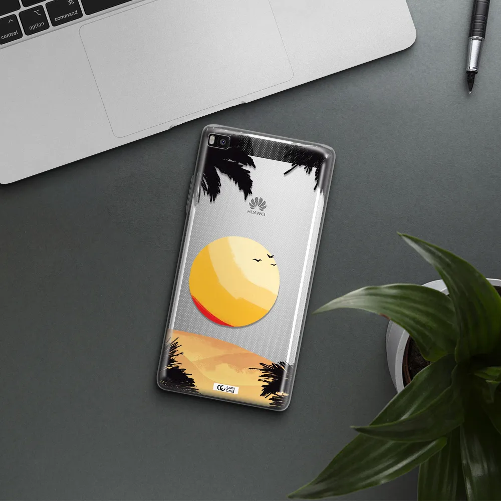 Sunset On The Beach Huawei P8 Clear TPU Case