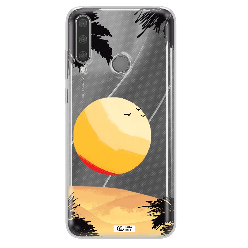 Sunset On The Beach Huawei Y6P Clear TPU Case