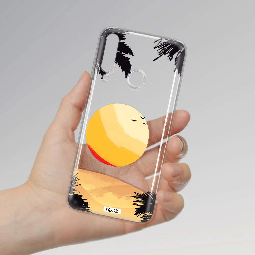 Sunset On The Beach Huawei Y6P Clear TPU Case