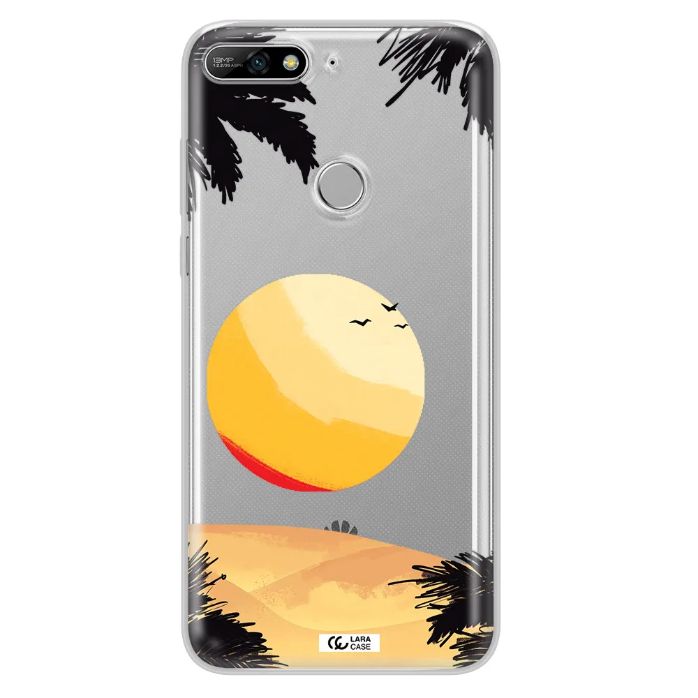 Sunset On The Beach Huawei Y7 2018 Clear TPU Case
