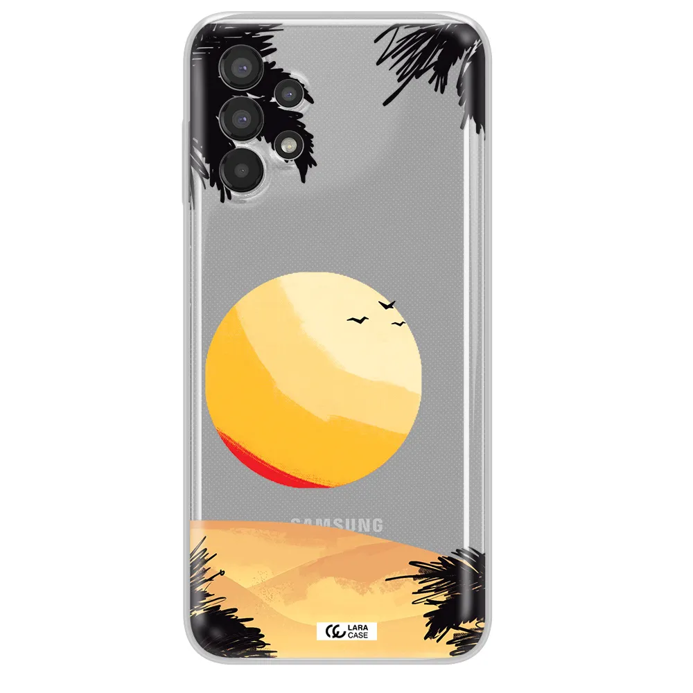 Sunset On The Beach Samsung A13 Clear TPU Case