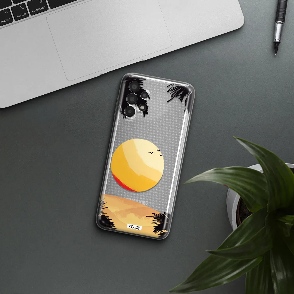 Sunset On The Beach Samsung A13 Clear TPU Case