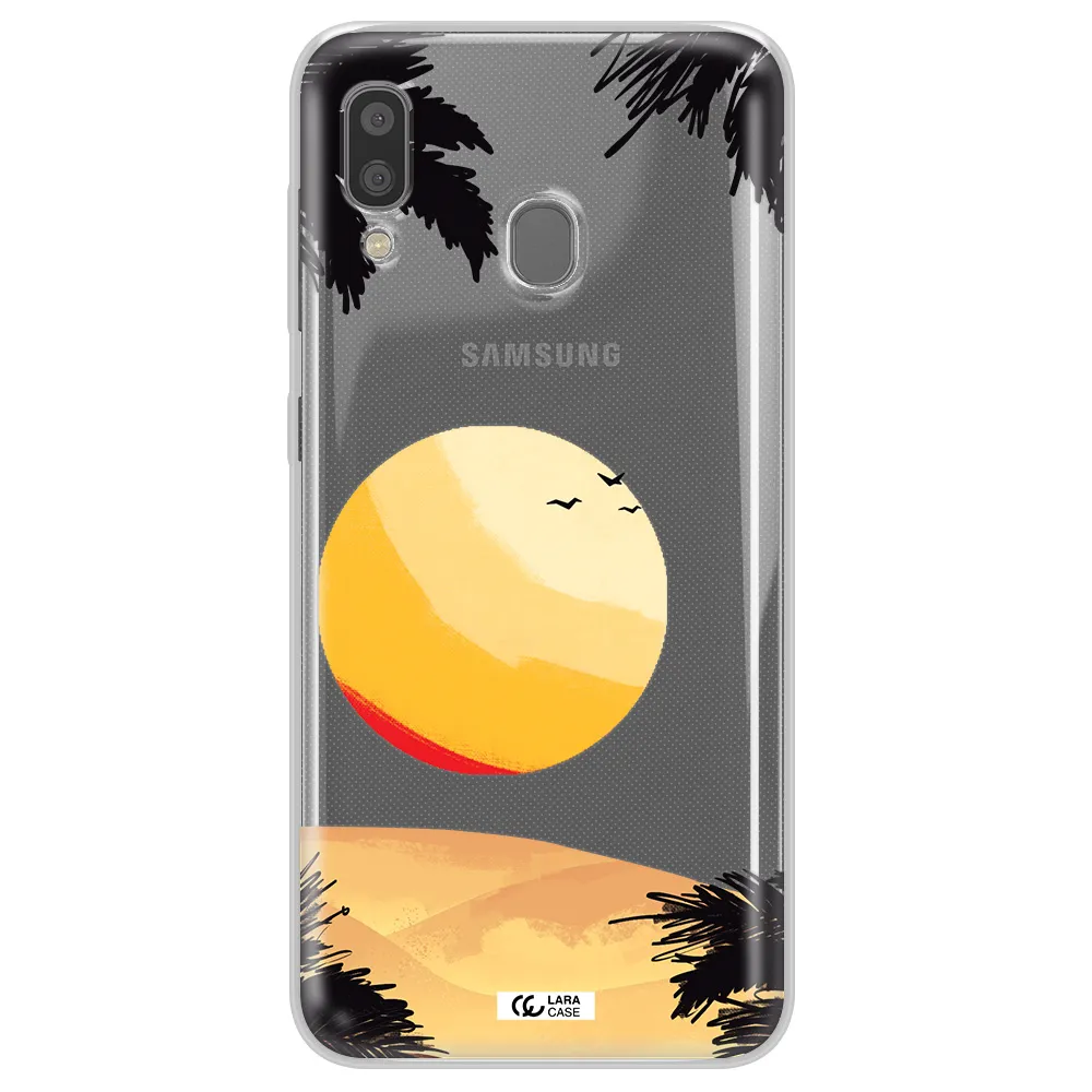 Sunset On The Beach Samsung A20 Clear TPU Case
