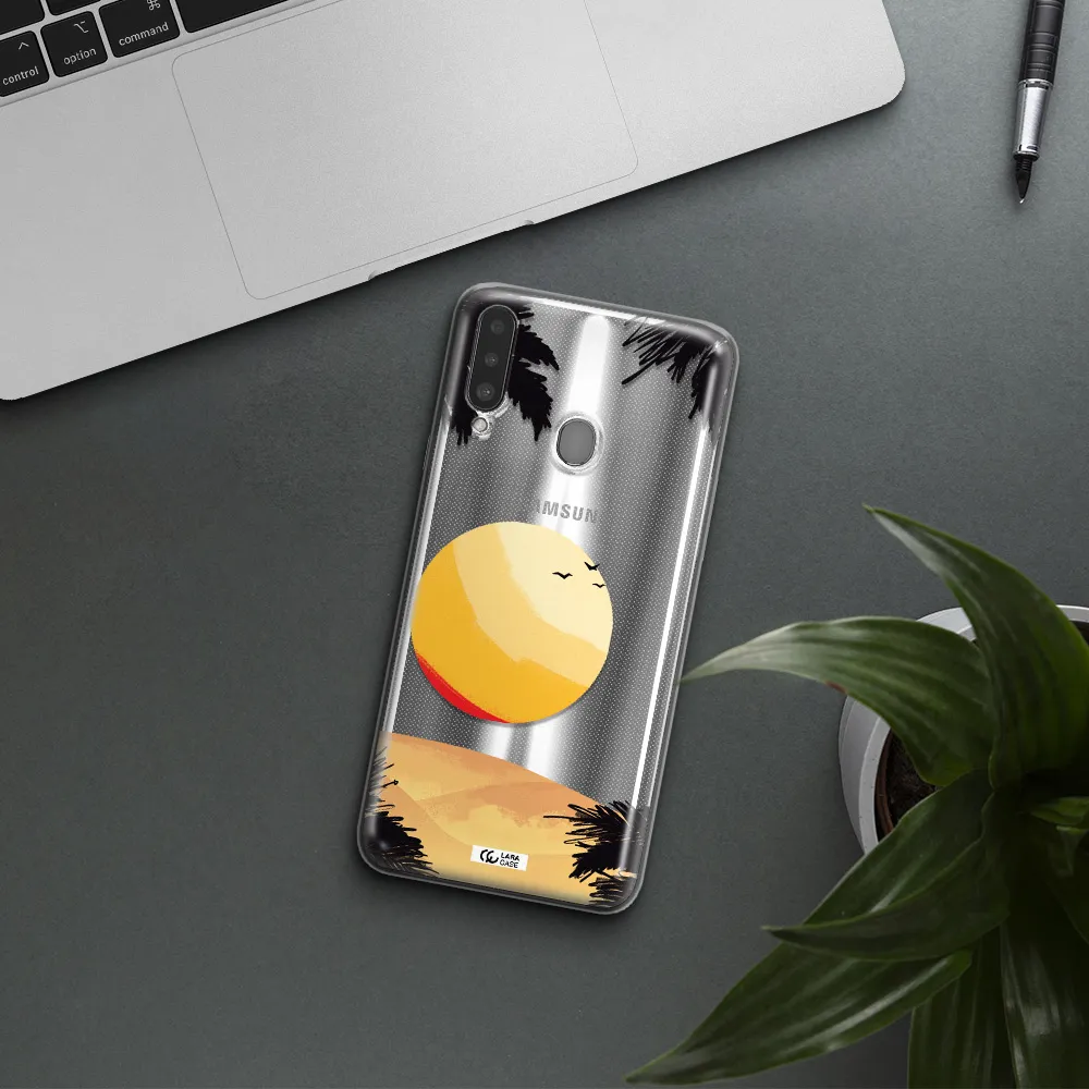 Sunset On The Beach Samsung A20S Clear TPU Case
