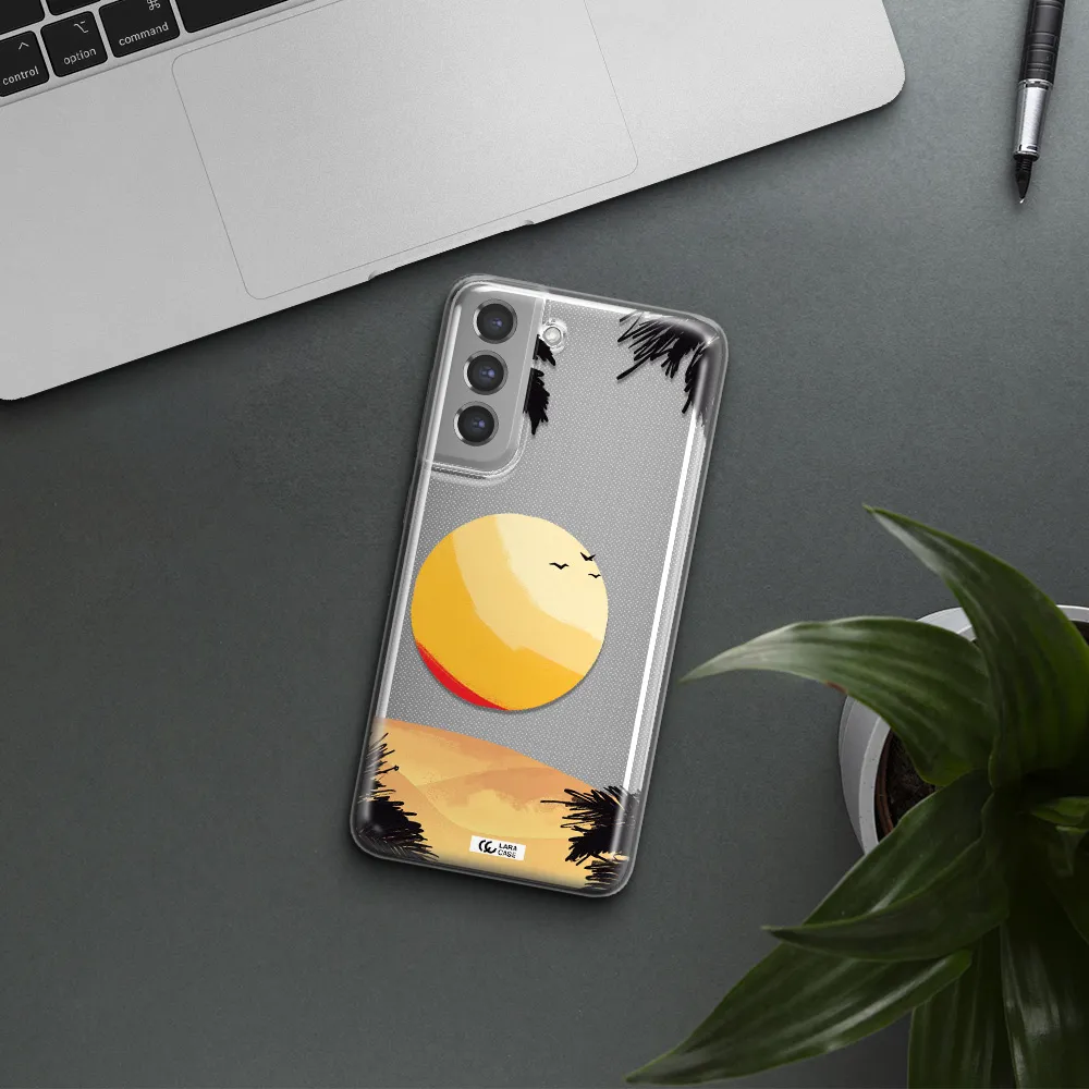 Sunset On The Beach Samsung A21 Fe Clear TPU Case