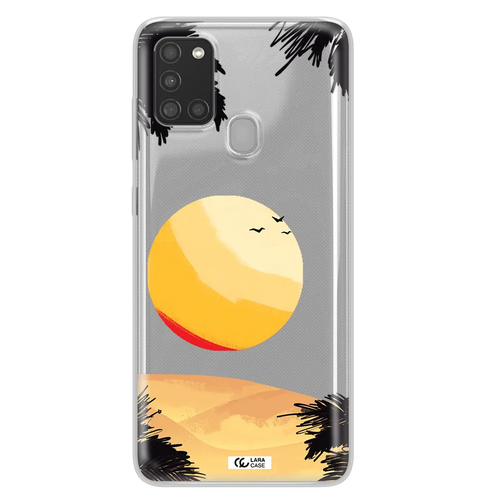 Sunset On The Beach Samsung A21S Clear TPU Case