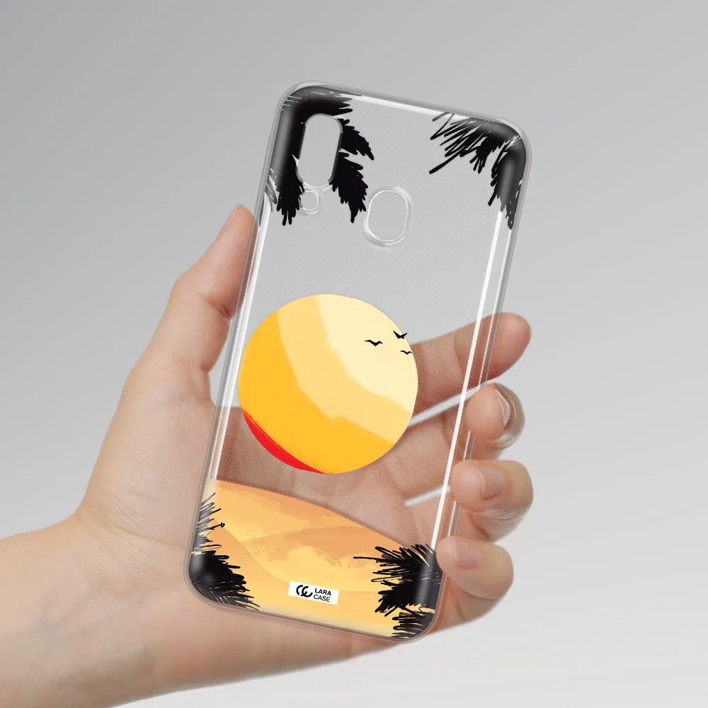 Sunset On The Beach Samsung A40 Clear TPU Case
