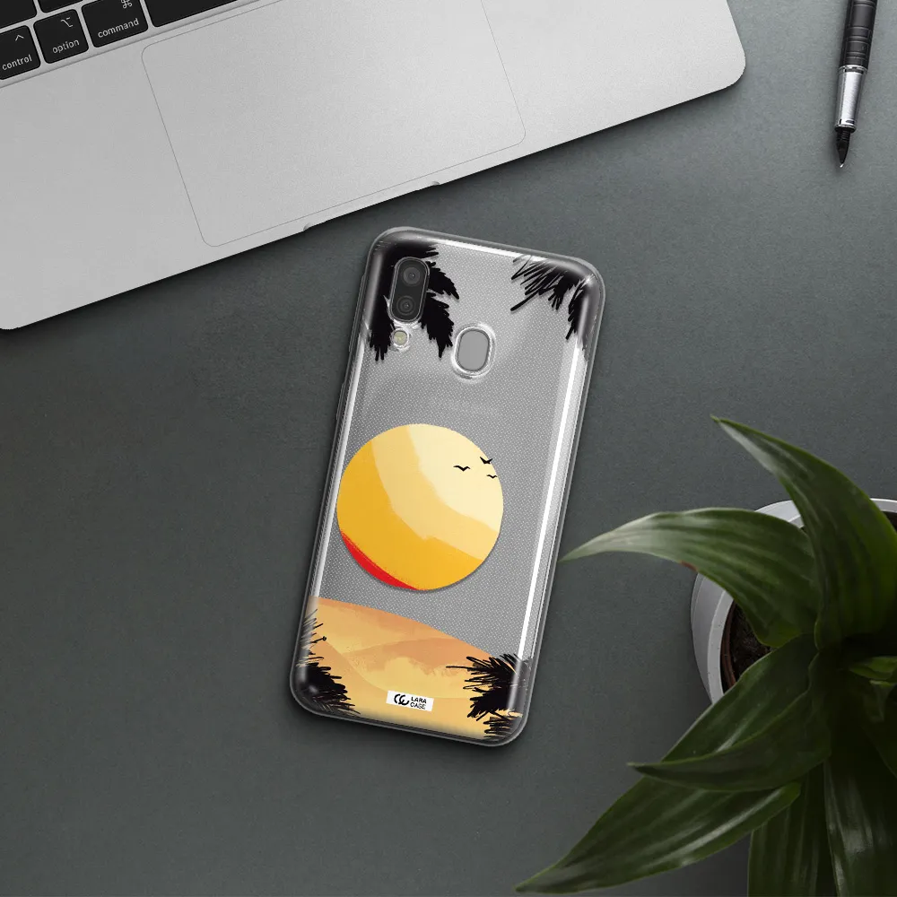 Sunset On The Beach Samsung A40 Clear TPU Case