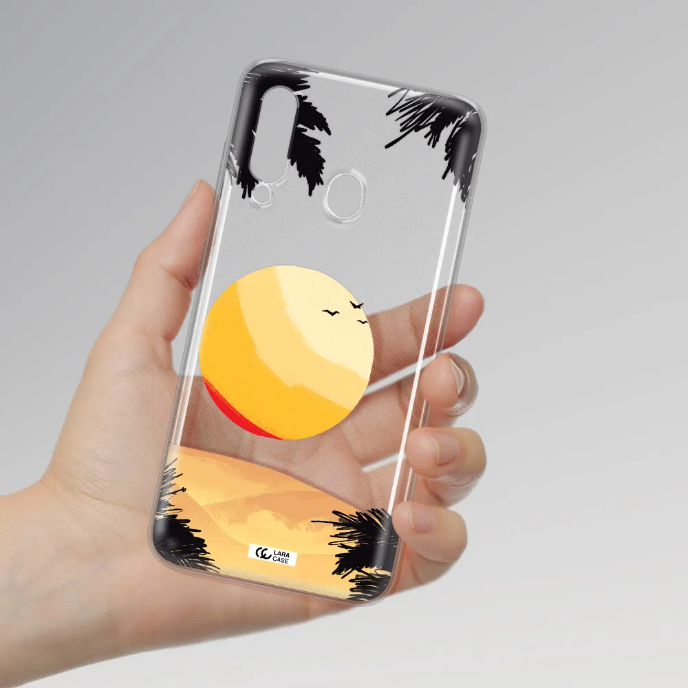 Sunset On The Beach Samsung A60 Clear TPU Case