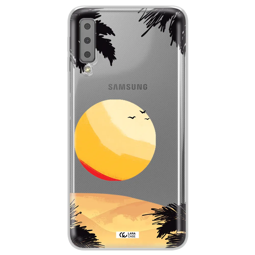 Sunset On The Beach Samsung A7 2018 Clear TPU Case
