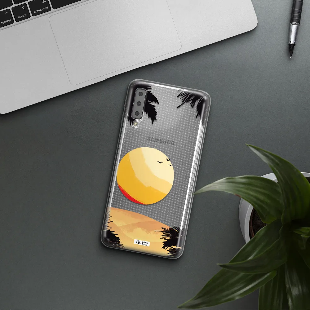 Sunset On The Beach Samsung A7 2018 Clear TPU Case