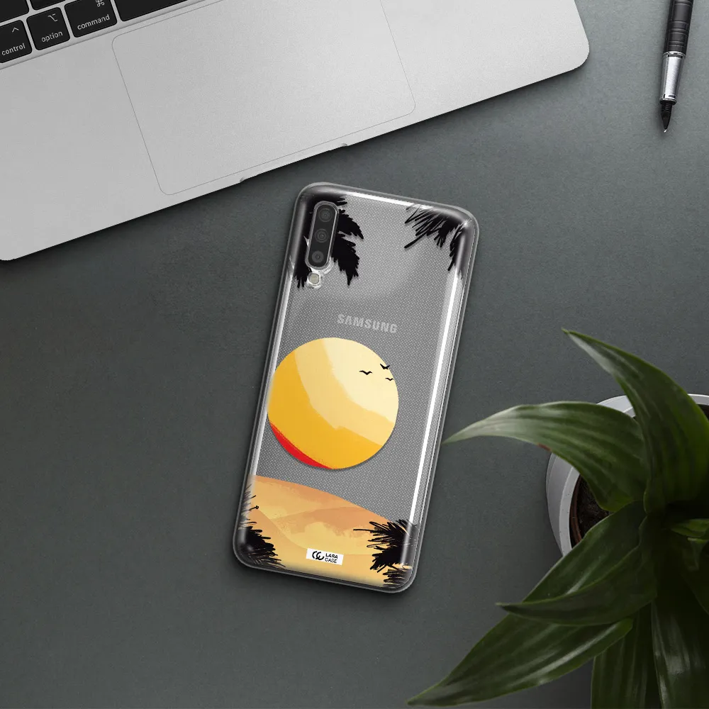 Sunset On The Beach Samsung A70 Clear TPU Case