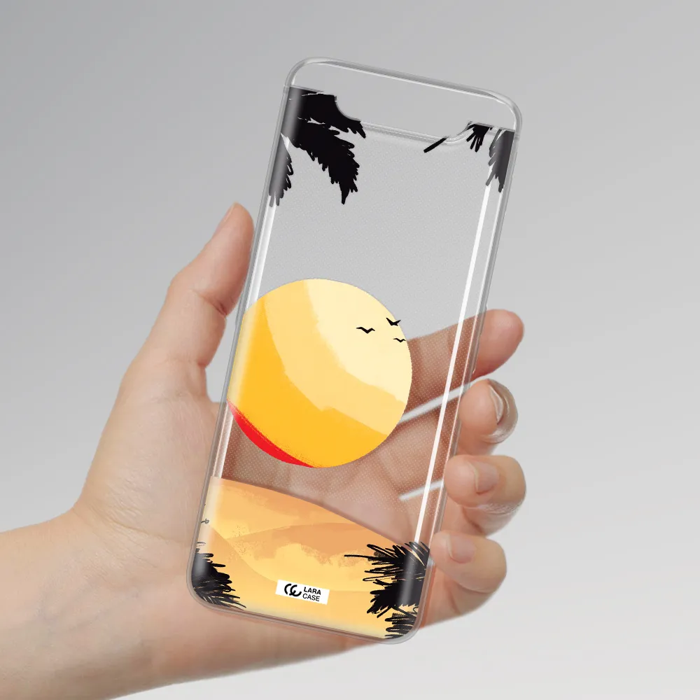 Sunset On The Beach Samsung A80 Clear TPU Case