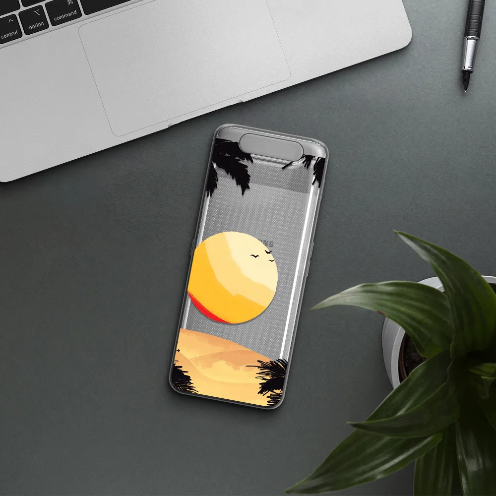 Sunset On The Beach Samsung A80 Clear TPU Case