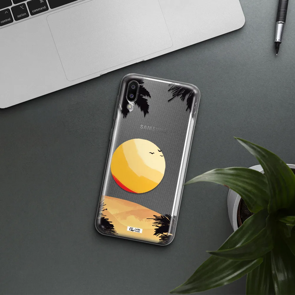Sunset On The Beach Samsung M10 Clear TPU Case