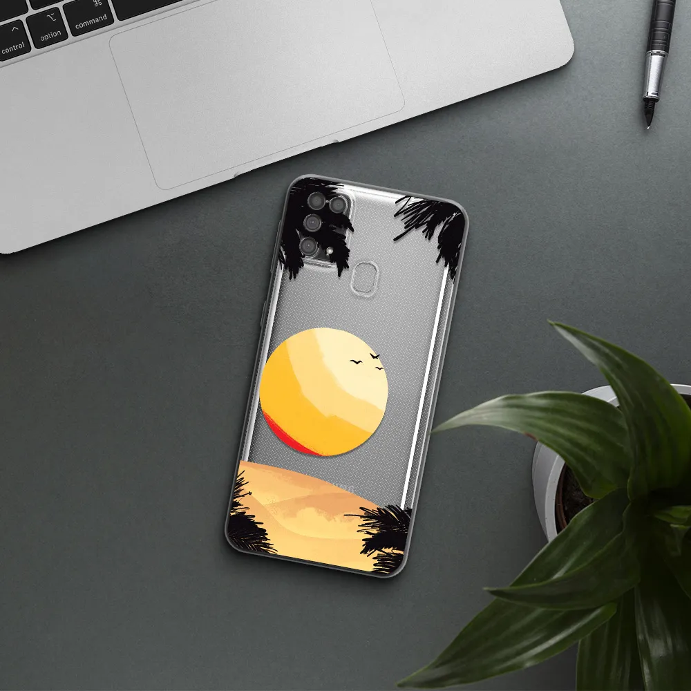 Sunset On The Beach Samsung M31 Clear TPU Case