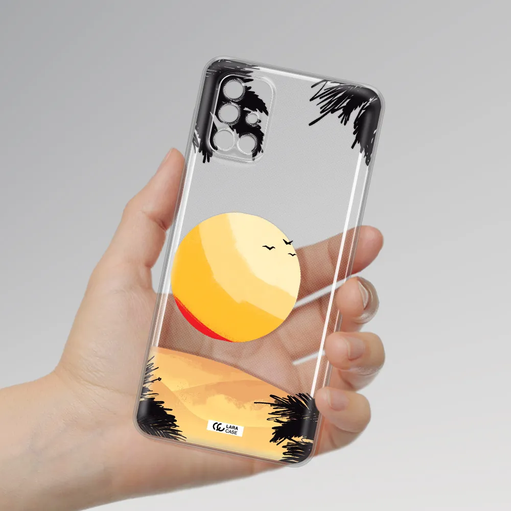 Sunset On The Beach Samsung M51 Clear TPU Case