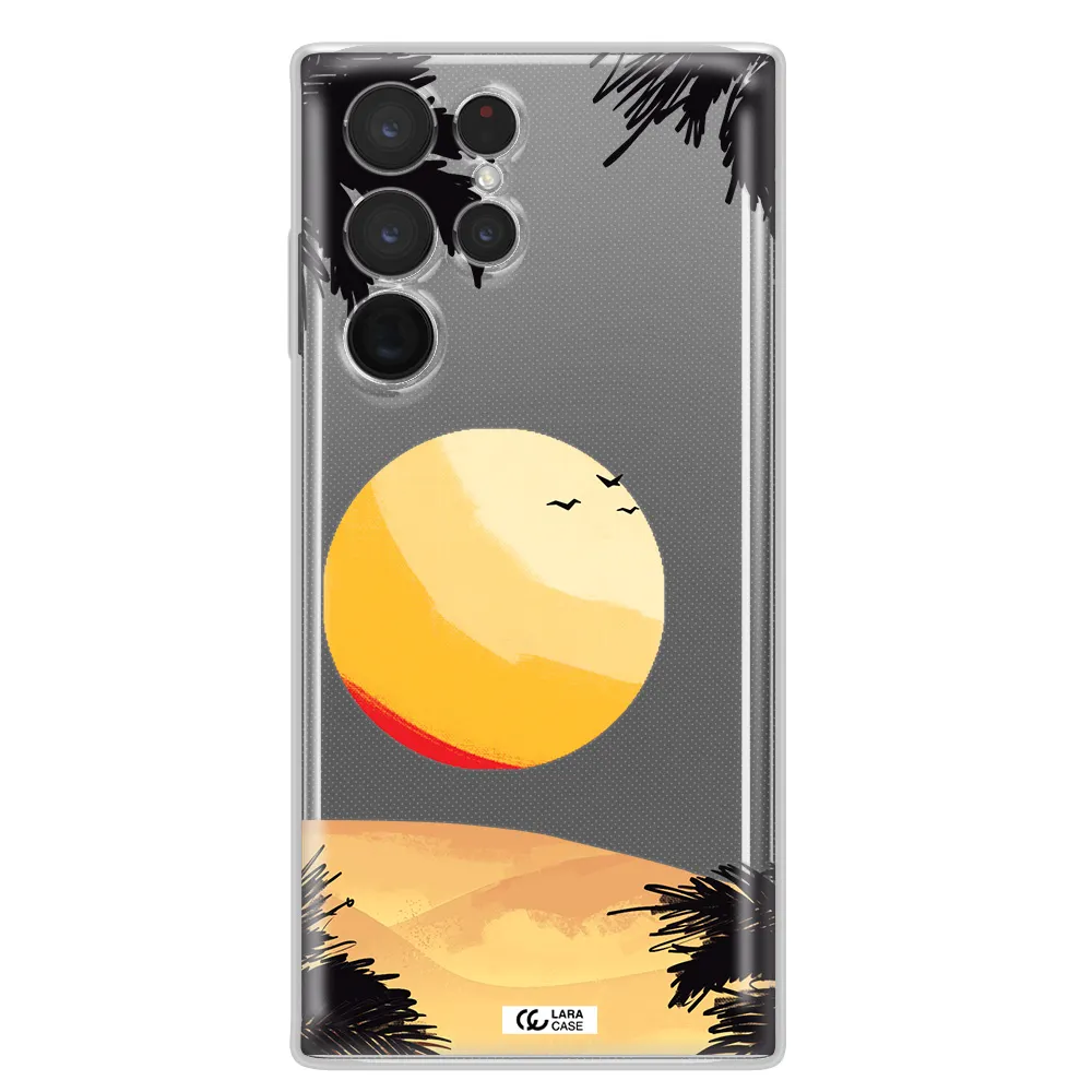Sunset On The Beach Samsung S 22 Ultra Clear TPU Case