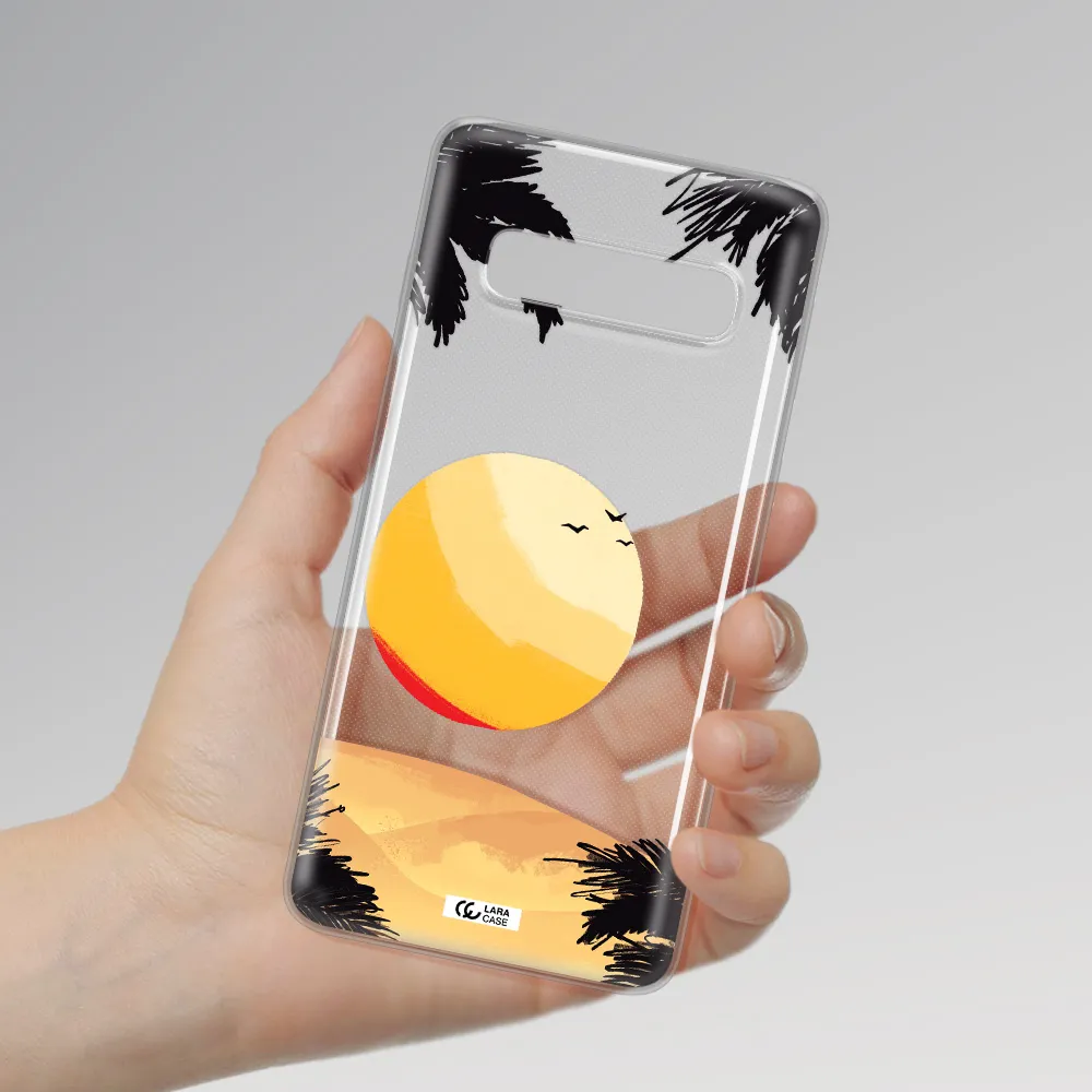 Sunset On The Beach Samsung S10 Plus Clear TPU Case