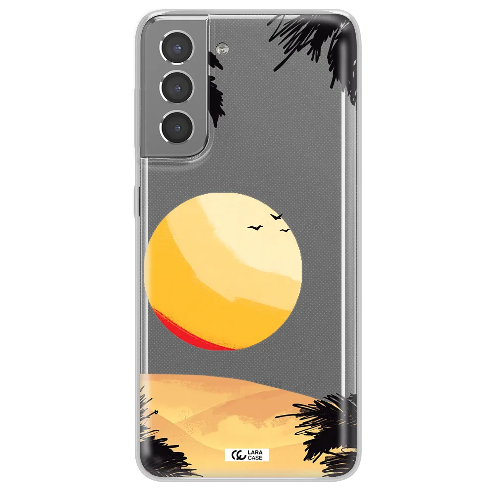 Sunset On The Beach Samsung S21 Clear TPU Case