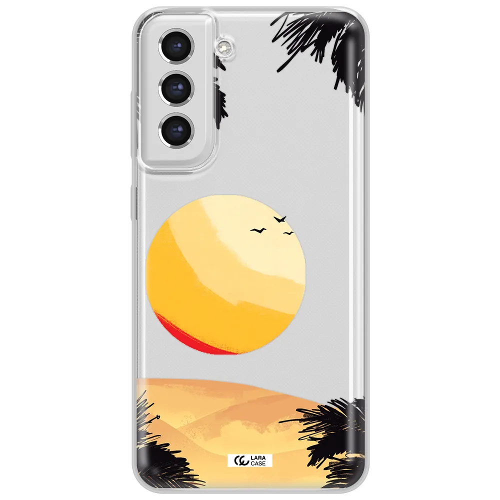 Sunset On The Beach Samsung S21 Fe Clear Tpu Case