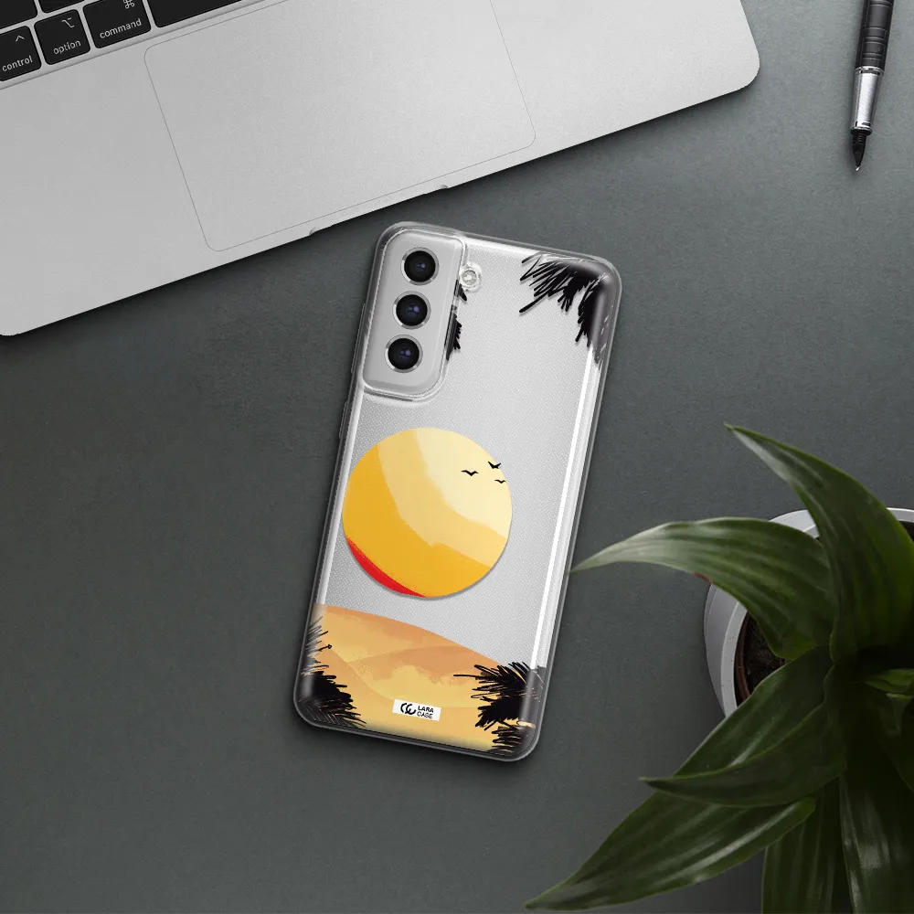Sunset On The Beach Samsung S21 Fe Clear Tpu Case