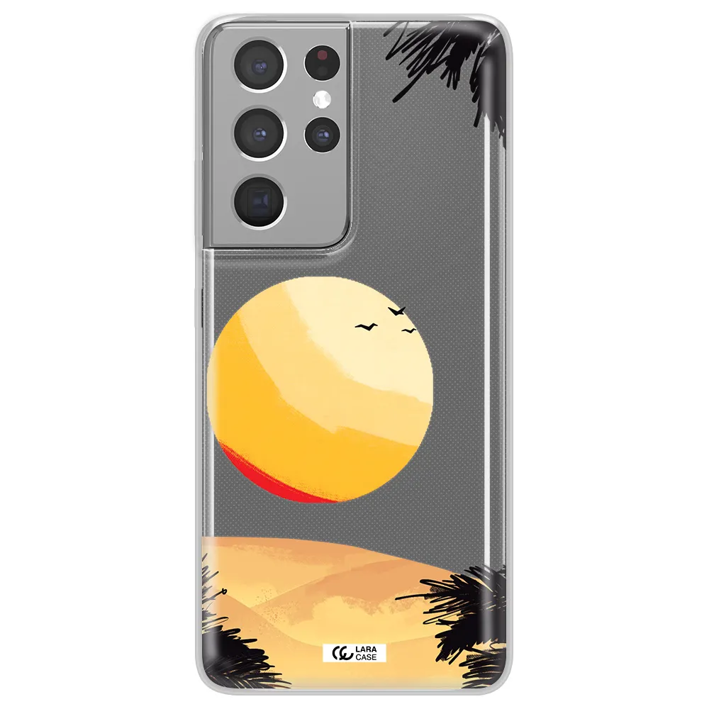Sunset On The Beach Samsung S21 Ultra Clear TPU Case