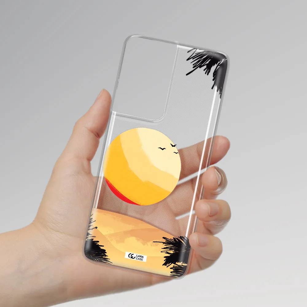 Sunset On The Beach Samsung S21 Ultra Clear TPU Case