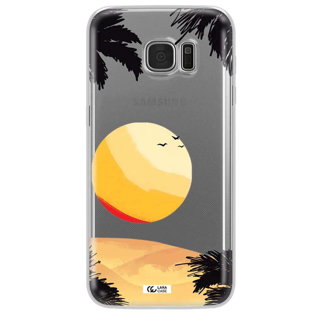 Sunset On The Beach Samsung S7 Edge Clear TPU Case