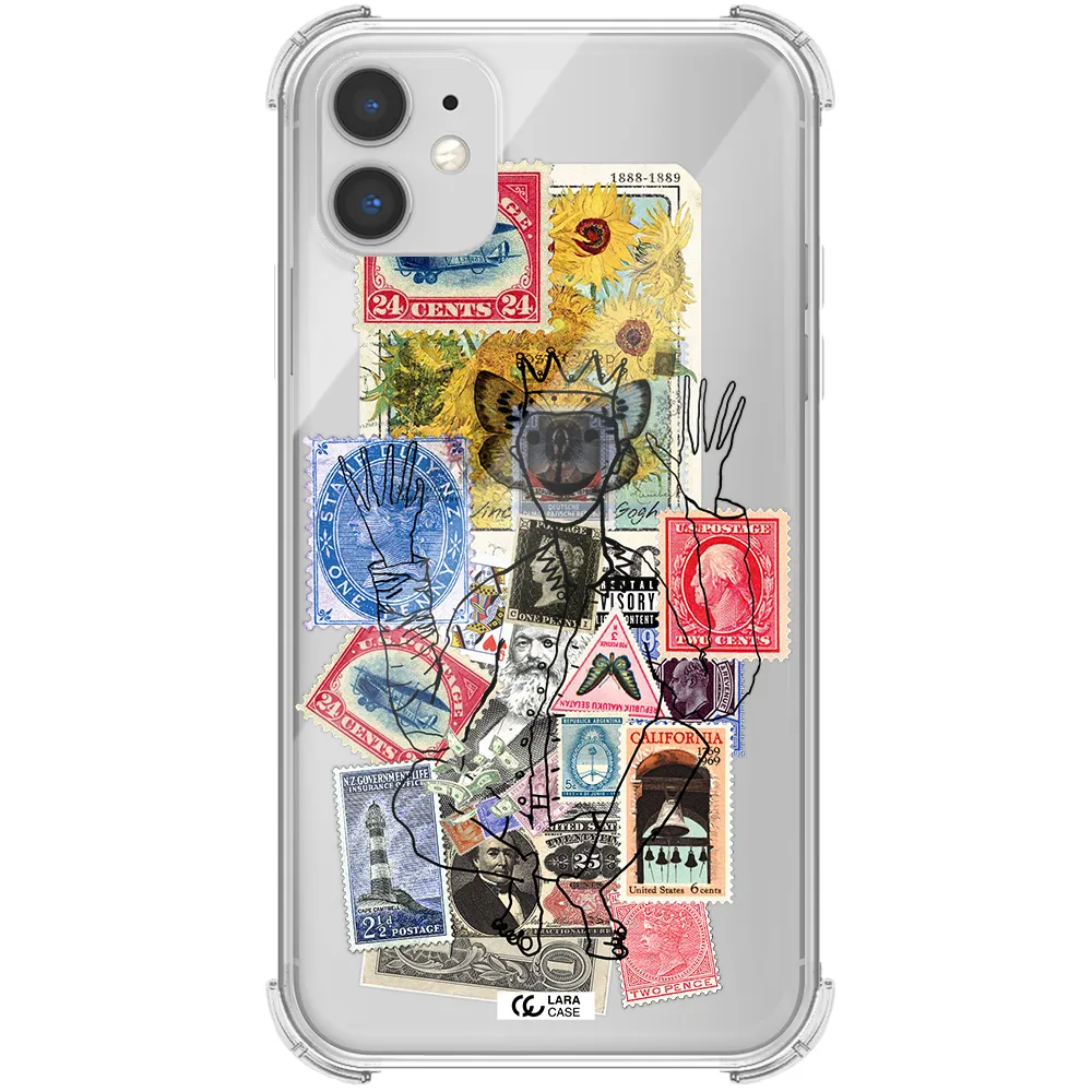 Stamp Collection Apple iPhone 11 Clear PC Case