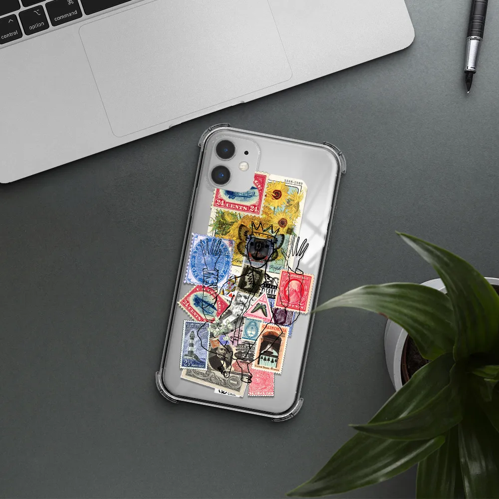 Stamp Collection Apple iPhone 11 Clear PC Case