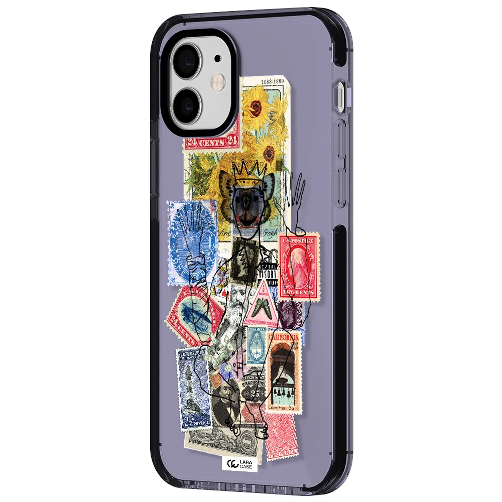 Stamp Collection Apple iPhone 11 impact Lilac Case