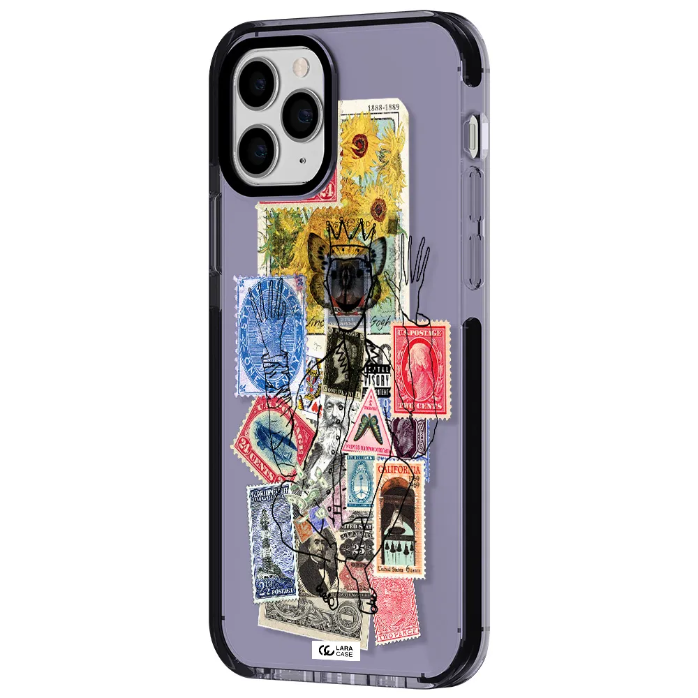Stamp Collection Apple iPhone 11 pro impact Lilac Case