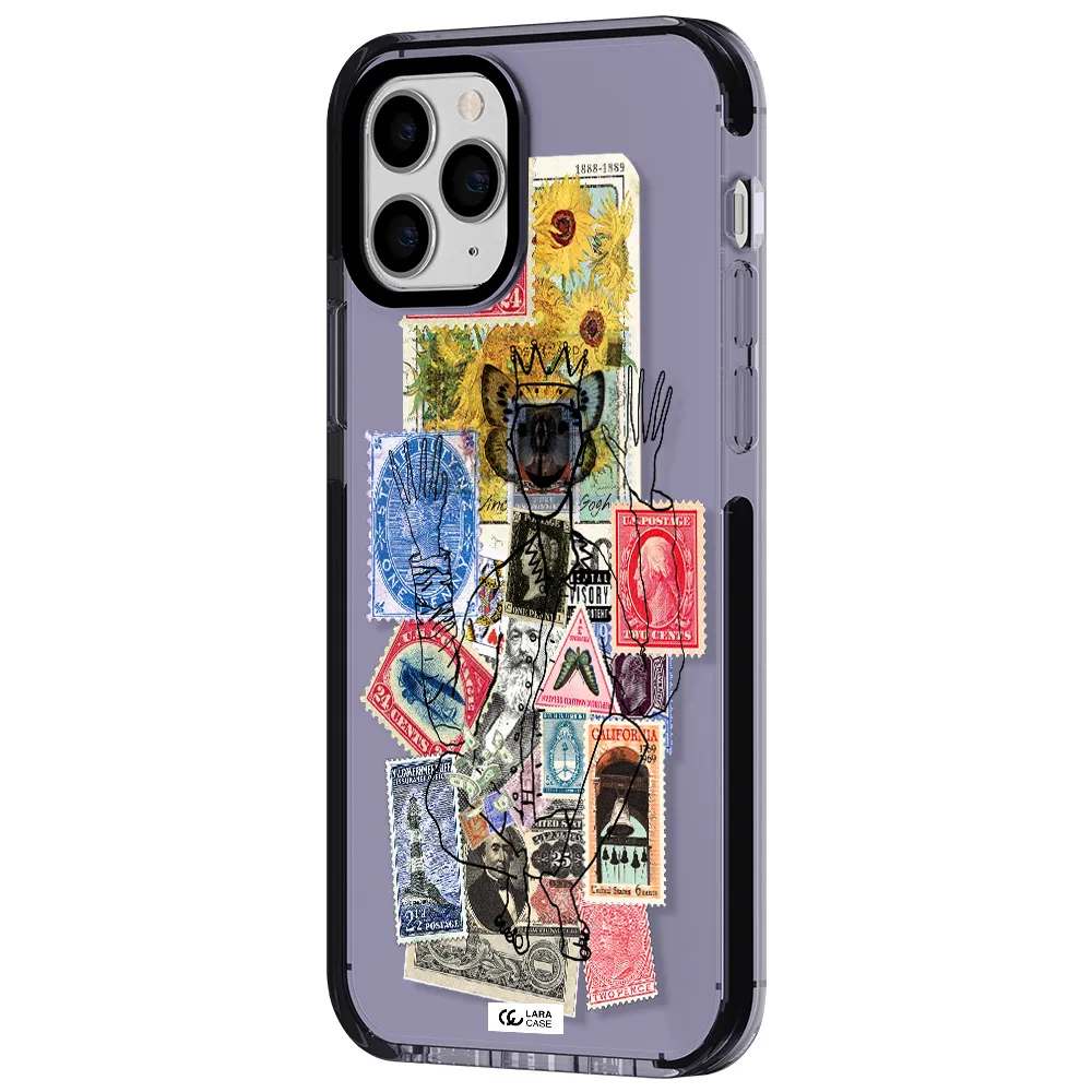 Stamp Collection Apple iPhone 11 pro max impact Lilac Case