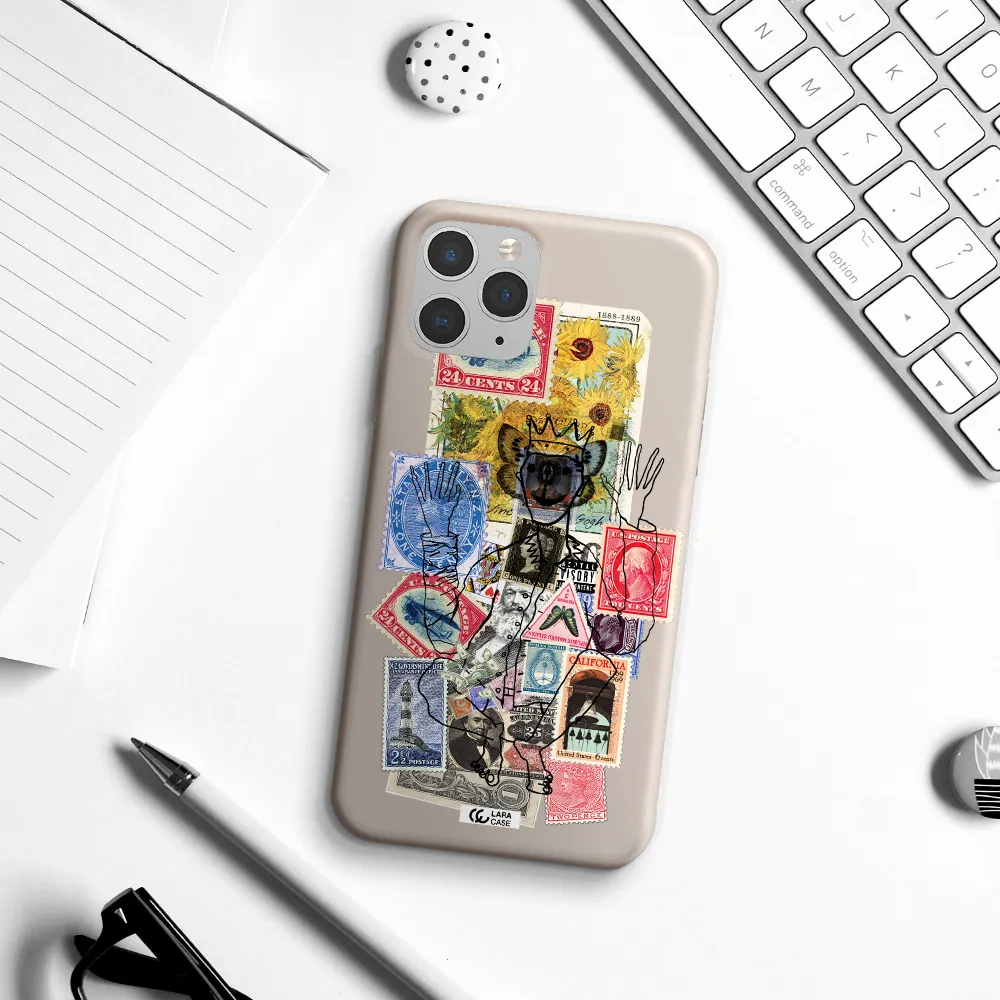 Stamp Collection Apple iPhone 11 pro Silicone Stone Case