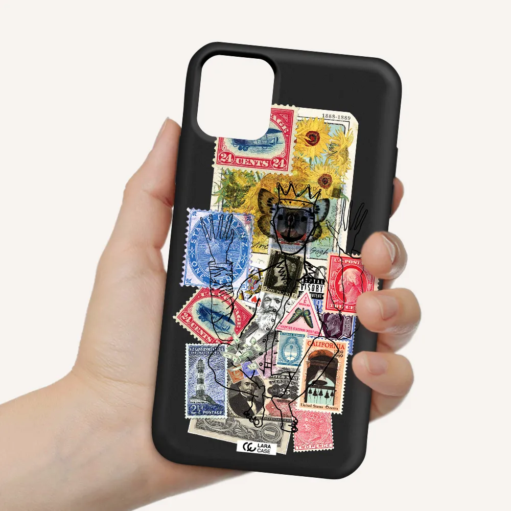 Stamp Collection Apple iPhone 11 Silicone black Case