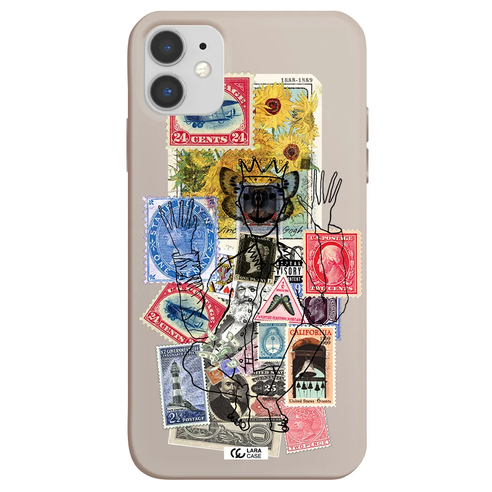 Stamp Collection Apple iPhone 11 Silicone Stone Case