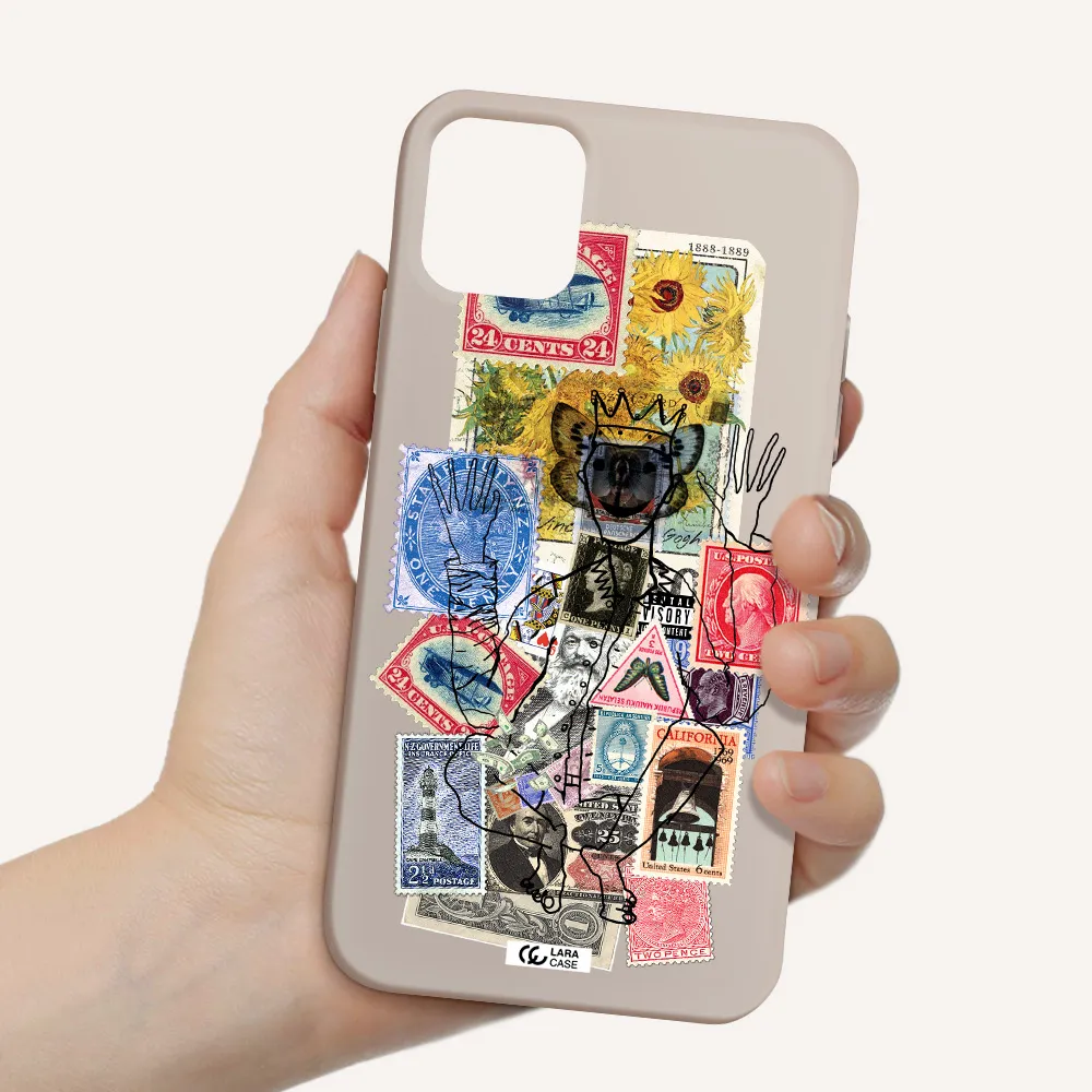 Stamp Collection Apple iPhone 11 Silicone Stone Case