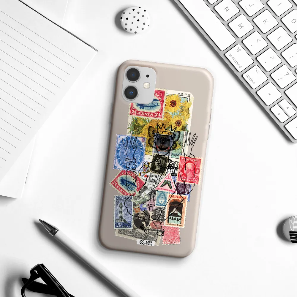 Stamp Collection Apple iPhone 11 Silicone Stone Case